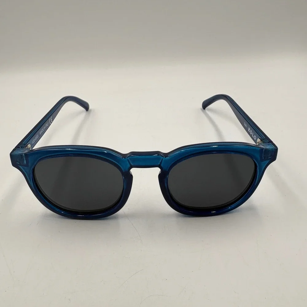 Kolo Sunglasses Unisex OS Blue Excellent Made in Italy 400-8503 Acetate Frames